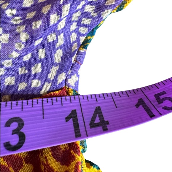 ZARA Multicolored Patchwork-Look Mini Dress, Size S. - Picture 11 of 12